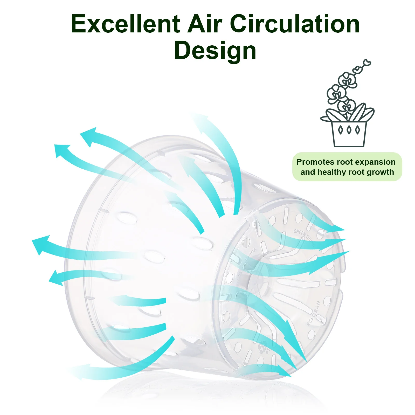 

5Sets Clear Orchid Pots Plastic Plant Pots with Drainage Excellent Visibility for Root Development Ideal for Flowers Vegetables