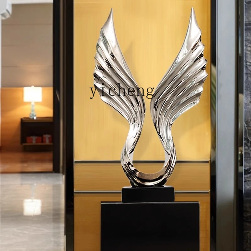 

HJ office wings sculpture electroplating ornament living room light luxury high-end home partition porch desktop art decoration