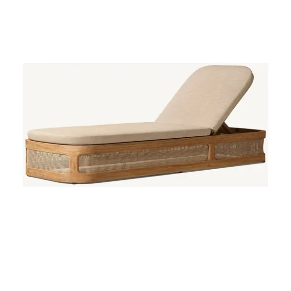 

Teak Sun Lounger Outdoor Furniture Sun Bed Wooden Loungers With Rattan Sun Loungers Woven Furniture