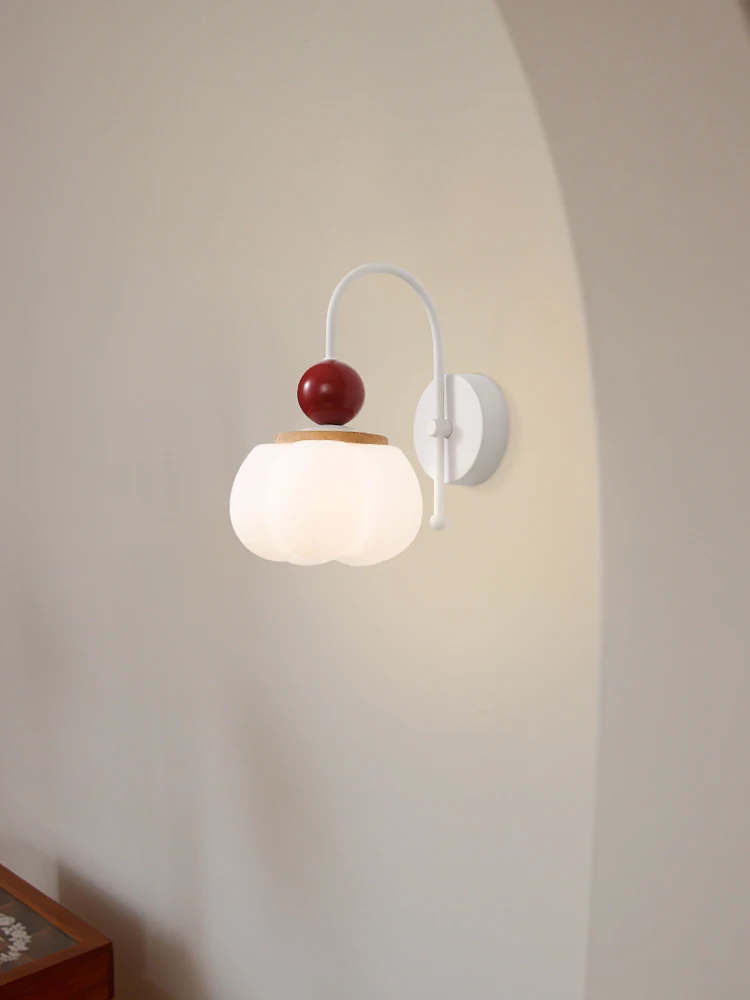 

Lujia Liangpin Bedroom Bedside Wall Light Cream Wind Creative Lily of the Valley Aisle Light Warm Romantic TV Background Chandel