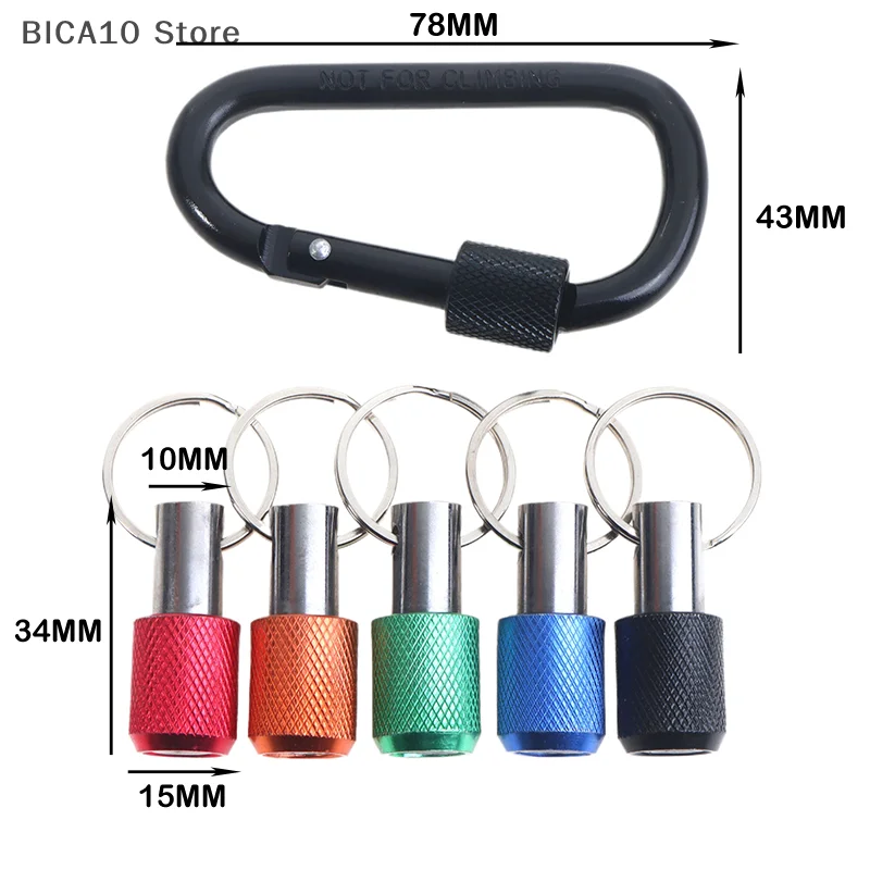 5PCS Keychain Quick Release Power Tools Parts 1/4 Hex Shank Screwdriver Drill Bits Holder Extension Bar Drill Screw Adapter