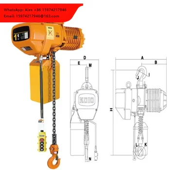 Hot Sale Electric Hoist With Chain Electric Hoist Crane Hook 1 Ton Electric Hoist With Trolley