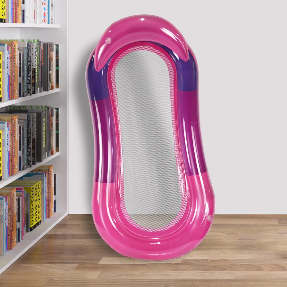 เปลน้ำพีวีซีแบบพับได้ เก้าอี้ลอยน้ำแบบพกพา ป้องกันการรั่วซึม หัวฉีดน้ำกันน้ำ ทนทานต่อการสึกหรอ อุปกรณ์เสริมสำหรับสระว่ายน้ำ