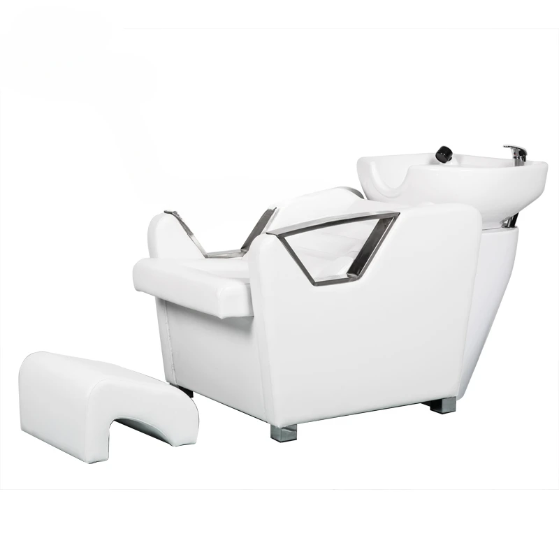 Beauty Salon Shampoo Bed Flushing Bed Lying Half Therapeutic Bed Movable Basin Shampoo Chair