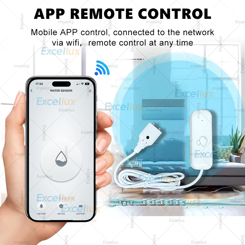 Zigbee Smart Water Leak Sensor Flood Leakage Detector Linkage Alarm Sensor for Kitchen/Bathroom,For Z2M,Zigbee Gateway Required