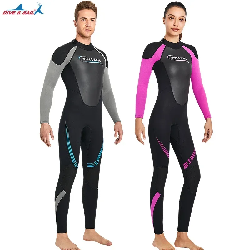 

3MM Wetsuit Men Premium Neoprene Surfing Full Swimsuit Professional One-piece WetSuit Women Scuba Diving Suit Snorkeling Wetsuit