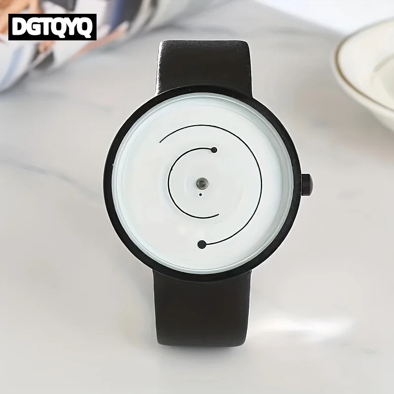 Reloj creativo a la moda para hombre, relojes deportivos informales con correa de cuero, relojes de pulsera analógicos de cuarzo, reloj para mujer, relojes masculinos