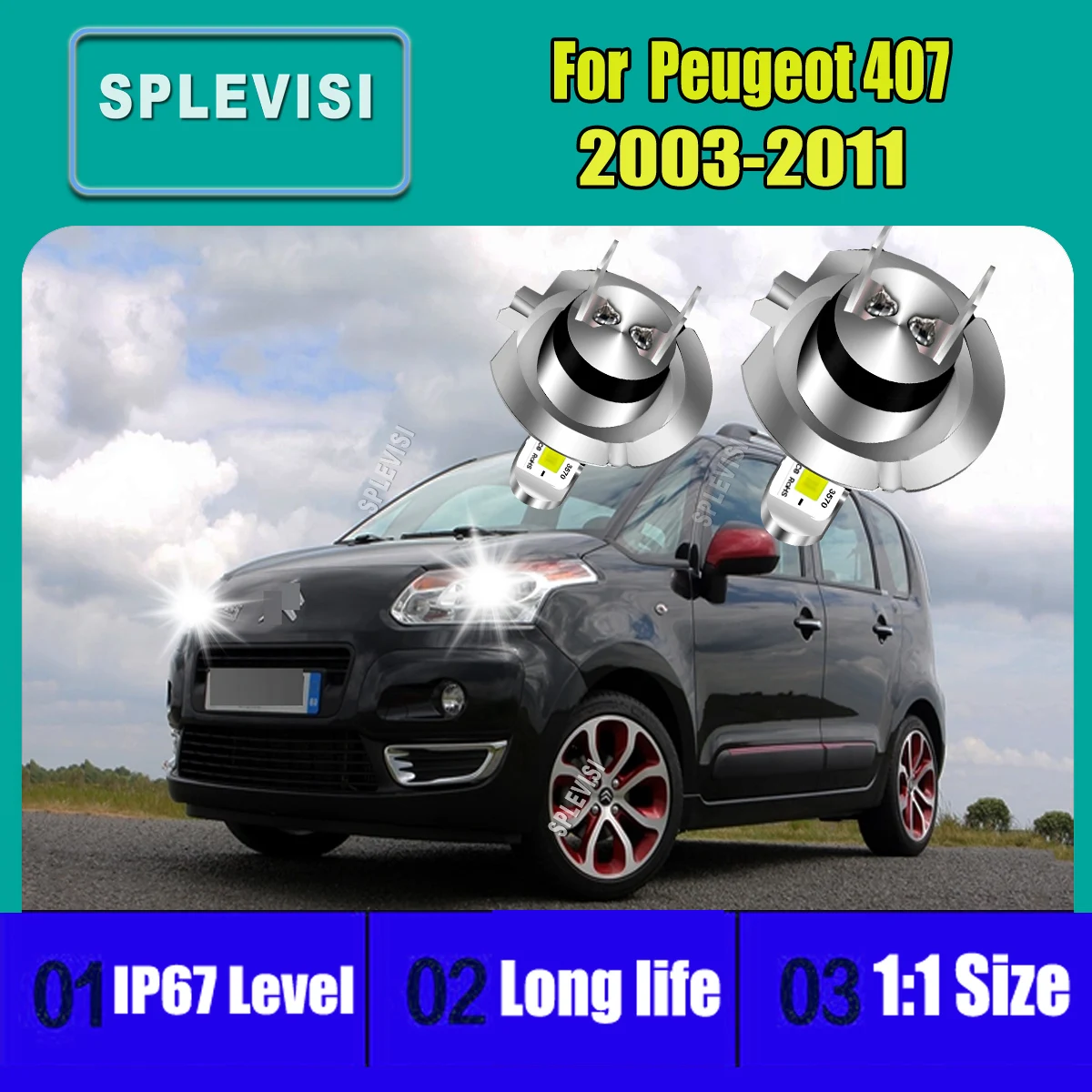 

LED H7 White Headlight Low Beam Real Mini Size 200% Brighter For CITROEN C3 PICASSO 2007 2008 2009 2010 2011 2012 2013 2014-2019