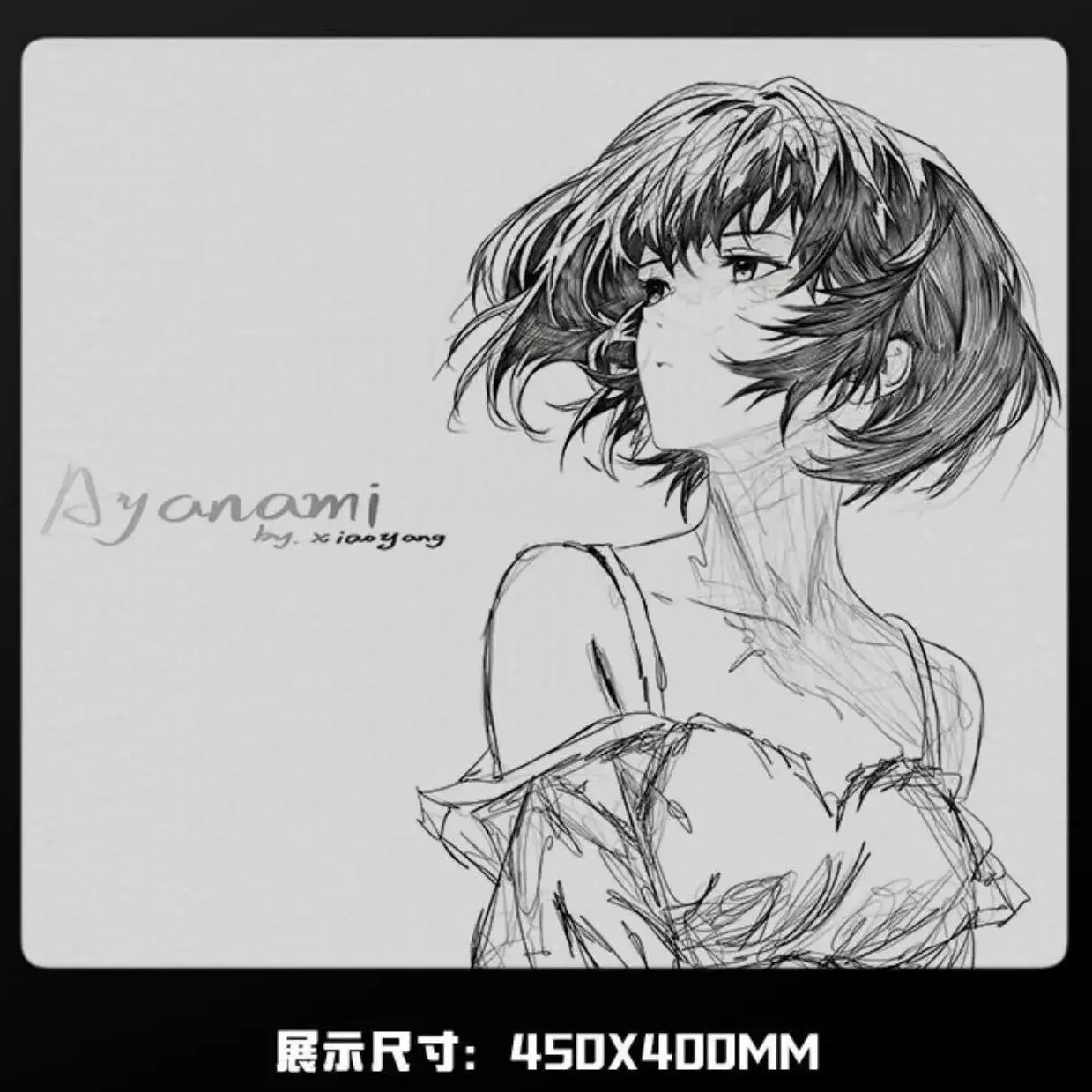 

Line Girl Glass Mousepad Sora Game Mouse Pad Customized Pattern Tempered Smooth Gaming Desk Mat Fps Esports Office Gaming