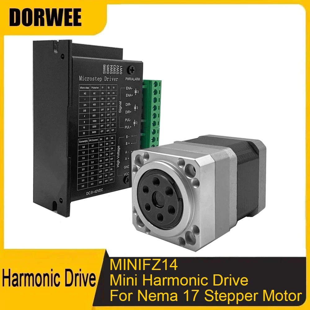 Mini Harmonic Drive For Nema 17 Stepper Motor High-precision Robot Manipulator Arm Joint Rotating Platform Cam Divider  DD Motor