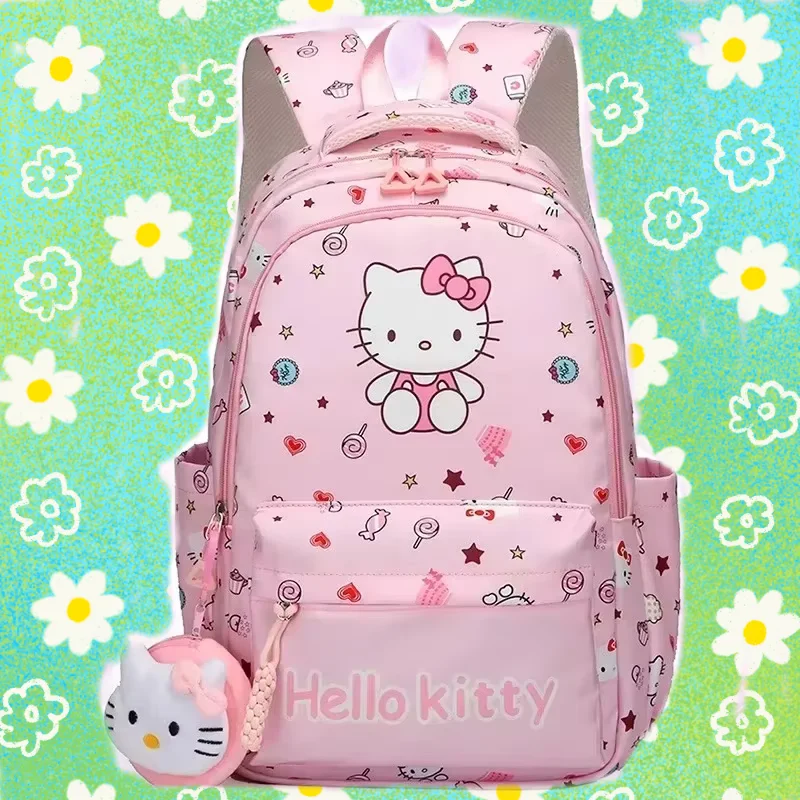 

Sanrio hello kitty Japanese ins new fresh star moon backpack junior high school student casual light schoolbag travel handbag