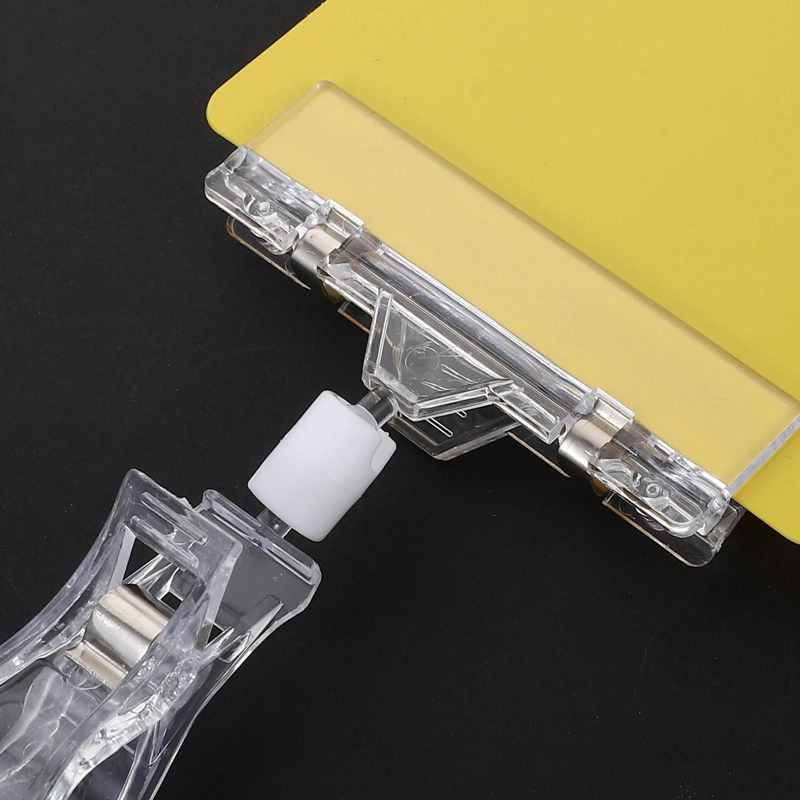 1Set Reusable Erasable Price Sign Holder Adjustable Plastic Display Stand for Retail Store Supermarket Menu Advertising