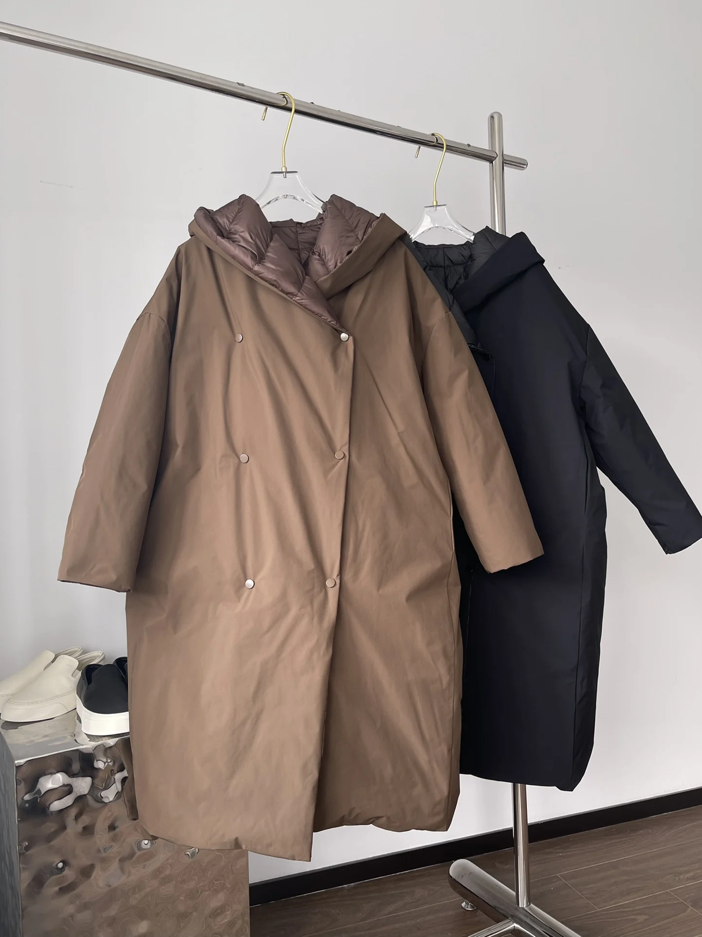 2025 Abbigliamento donna Piumino reversibile silhouette semplice Autunno Inverno Nuovo 1103