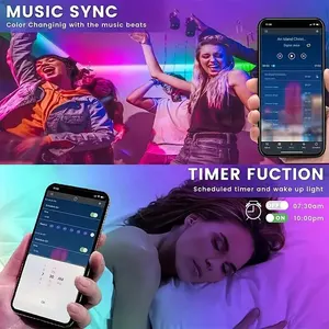 WiFi RGB LED 5050 Bluetooth Apple LED App Flexible LED -Steuerung Diodendekoration für Festival Festival TV -Tisch Schlafzimmer 10 Hauptverkäufe Tira LED -Bett - №4