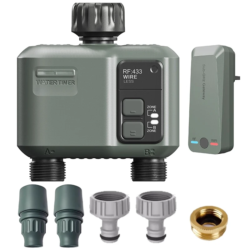 

RF433 WiFi mobile phone remote automatic watering controller intelligent timed irrigation watering artifact 433MHz