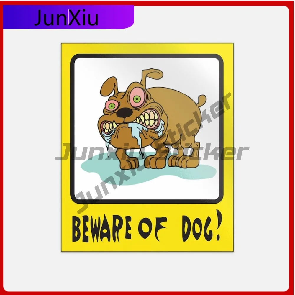

Beware Of Angry Dog Dangerous Warning Sign Vinyl Sticker Decal Car Bumper Windows Windshield Luggage Kayak Custom Decals Persona
