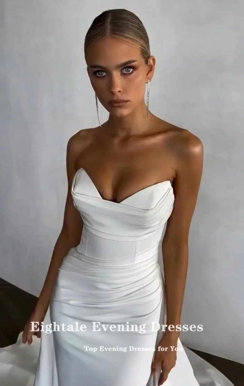 

Eighale Arabic Wedding Dresses Sweetheart White Ivory Customized Mermaid Bridal Gowns Vestido De Novia