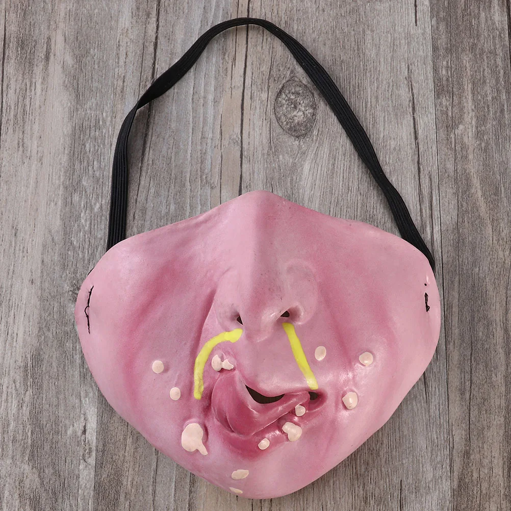 

2pcs Half Face Masks Latex Masquerade Halloween Costumes Adult Prank Covers Funny Durable Non Fading Deformation Creative