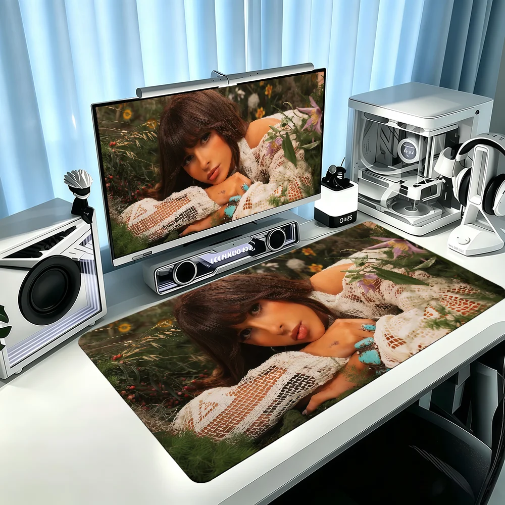 Singer Ella L-Langley Mouse Pad Large Non-slip Lockedge Desktop Computer Desk Mat Keyboard Writing MousePad Office Gamer Student