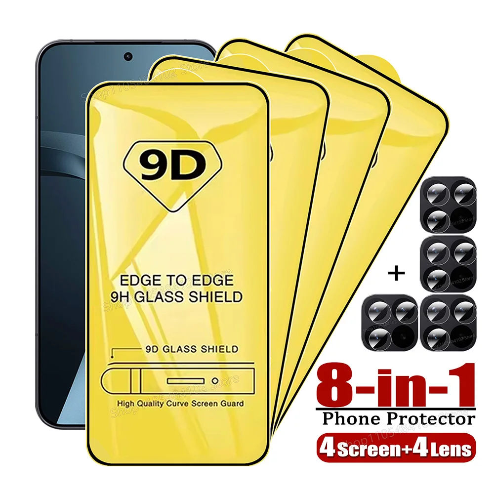 Protecteur d'écran 8-en-1 pour Xiaomi 17T 15T 14T 13T 12T 11T Pro 12 11 Lite 14, Film de protection souple pour objectif, verre trempé 9D pour Xiaomi 17T Pro