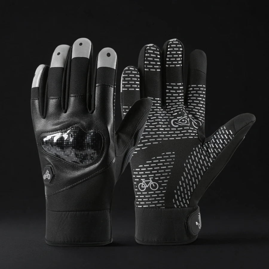 Herbst- und Winterhandschuhe für Herren Radfahren, warm, Touchscreen, rutschfest, Klettern, Laufen, Sportradfahren, Samthandschuhe
