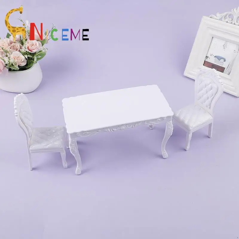 1PC Dollhouse 1:6 Kitchen Furniture Accessories Dining Table Chair Computer Office Desk Chair For Doll House Decor Kids Toys