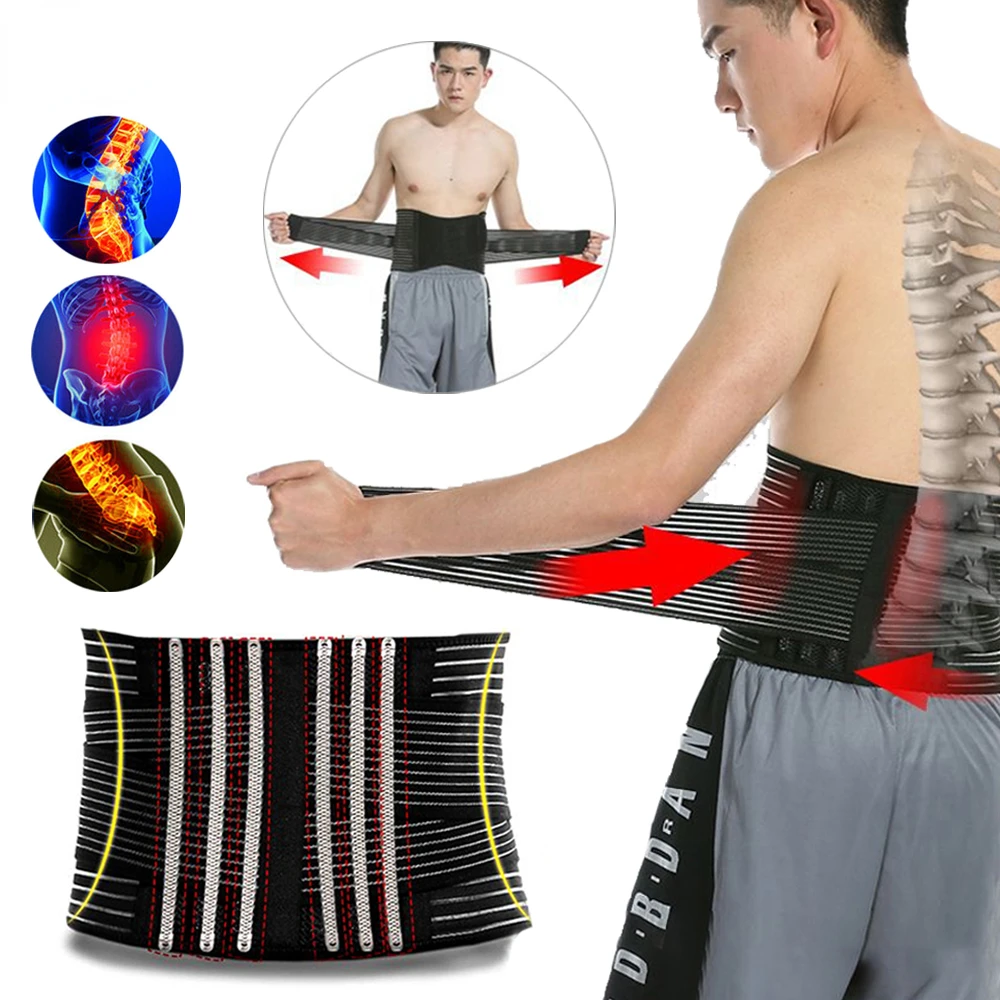 

Lumbar Support Belt Breathable Lumbosacral Back Brace for Lower Back Support Pain Relief, Sciatica, Herniated Disc, Scoliosis