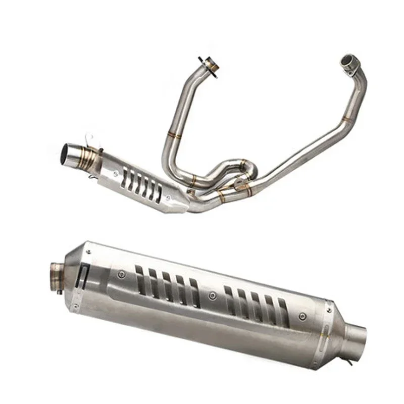 

S T Motorcycle Exhaust Full System Link Pipe For Suzuki V-Strom 650 Dl650 Xt Dl650 2015 - 2017 Moto Escape Muffler Stainless Ste