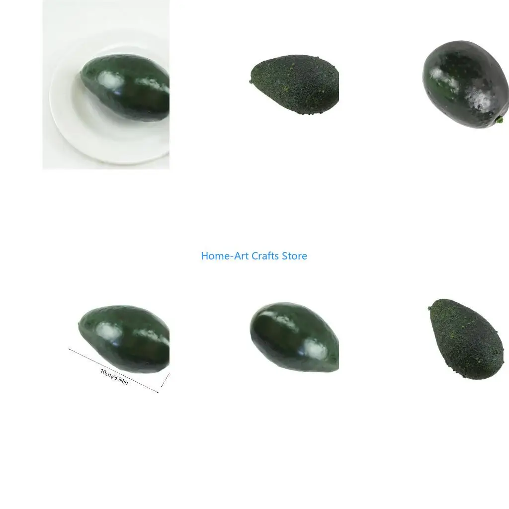Y3NA Simulation Foams Avocado Realistic Fruit for Kitchen Parties Decorations