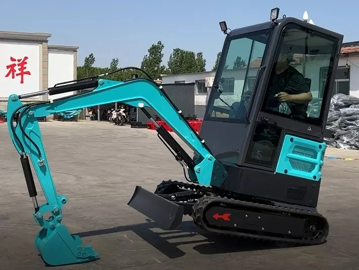 Mini Crawler Excavator 1t 1.5t Ton Small Digger, EURO5 Diesel Power Digging Construction Machine for Horticulture Landscaping