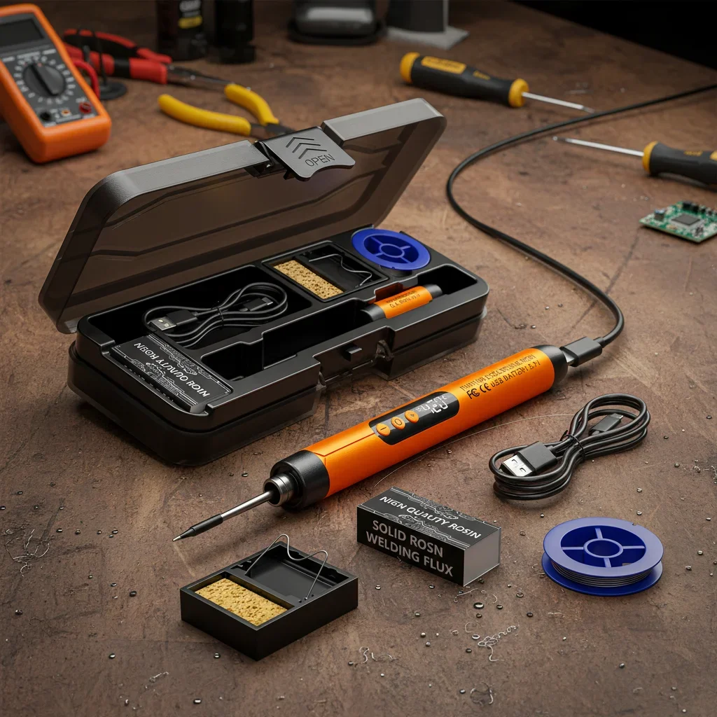 USB Digital Display Soldering Iron Kit Portable Welding Tool For DIY Repair Home Use