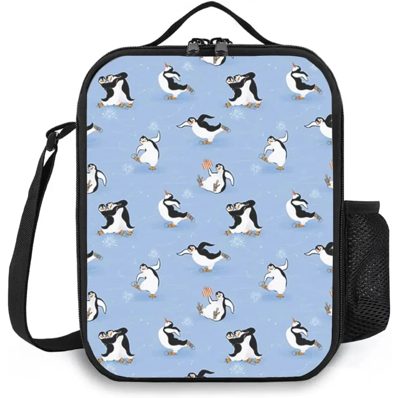 Penguin winter lunch box for Men Women adults Reusable Portable lunch bag for office work picnic, camping