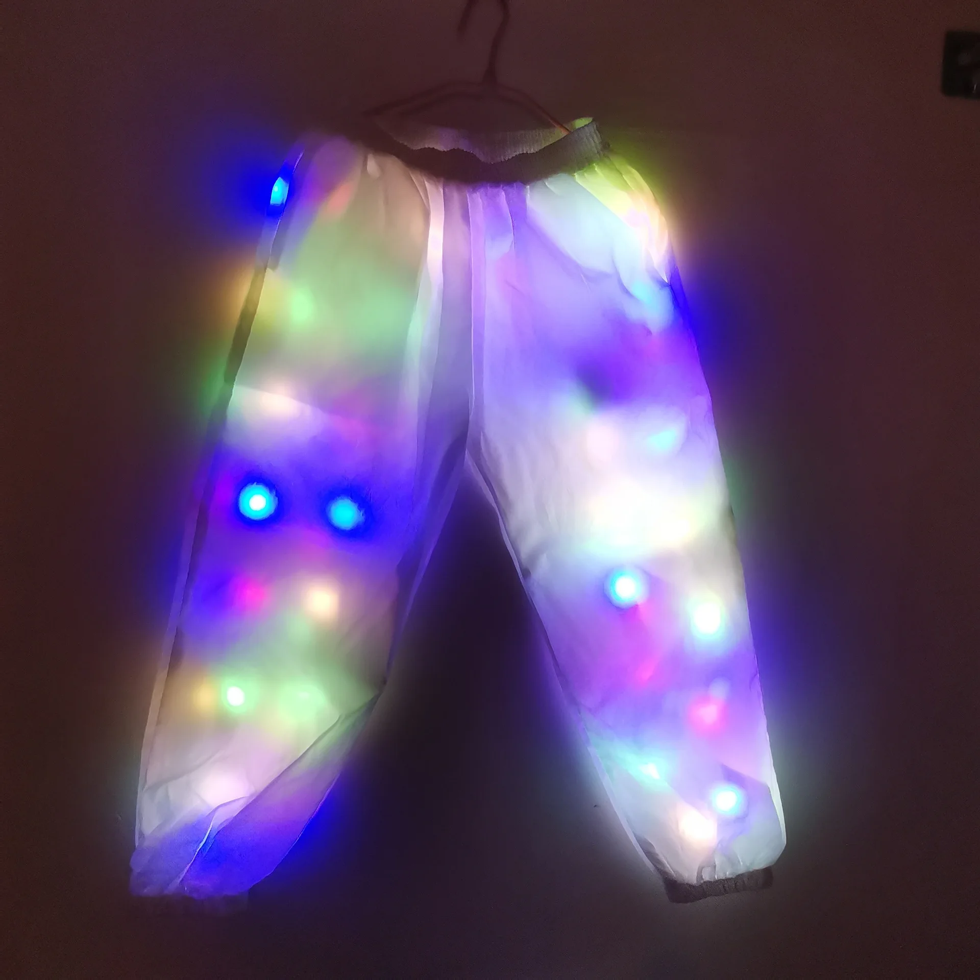 Glow Dancing Costume LED Jacket Luminous Led Cosplay Clothes Boys Girls Children Halloween Costume Clothes Pocket with Zipper