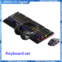 Langtu K1000 Mechanical Keyboard Gaming Mechanical Axis Desktop Laptop Competitive Same Earphones Speaker Mouse Keyboard Set