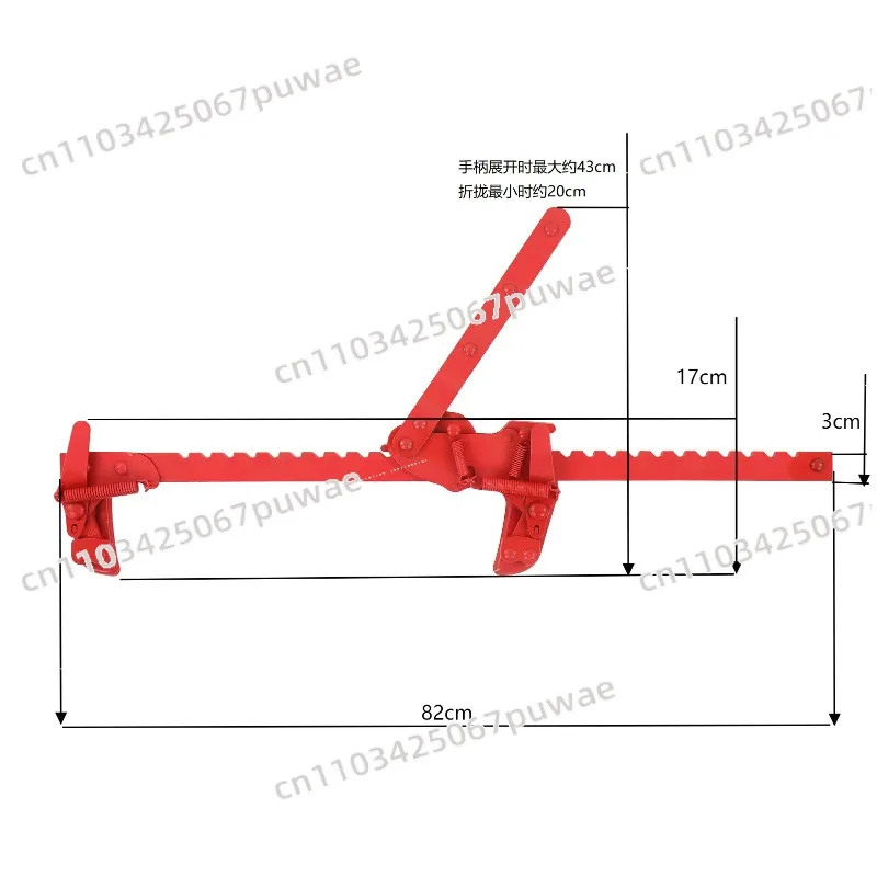 Fence Stretcher Barbed Wire Tensioner Heavy-Duty Fence Tightener for Security Fencing Installation