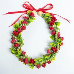 Hot Sale Mokihana With Pakalana and Rose Lei 24/36/40/50 Inch Artificial Hawaiian Leis Island Festival Party Accessories