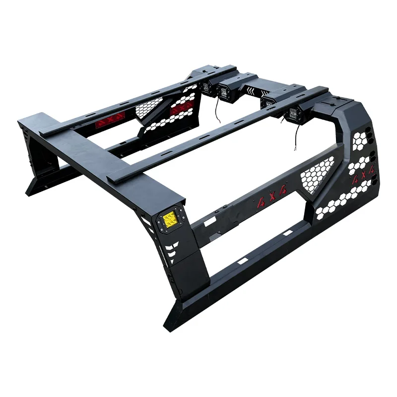 

Universal Manganese Steel Roof Rack 500KG Capacity Adjustable Multi Functional Cage Truck Bed Rack Ladder