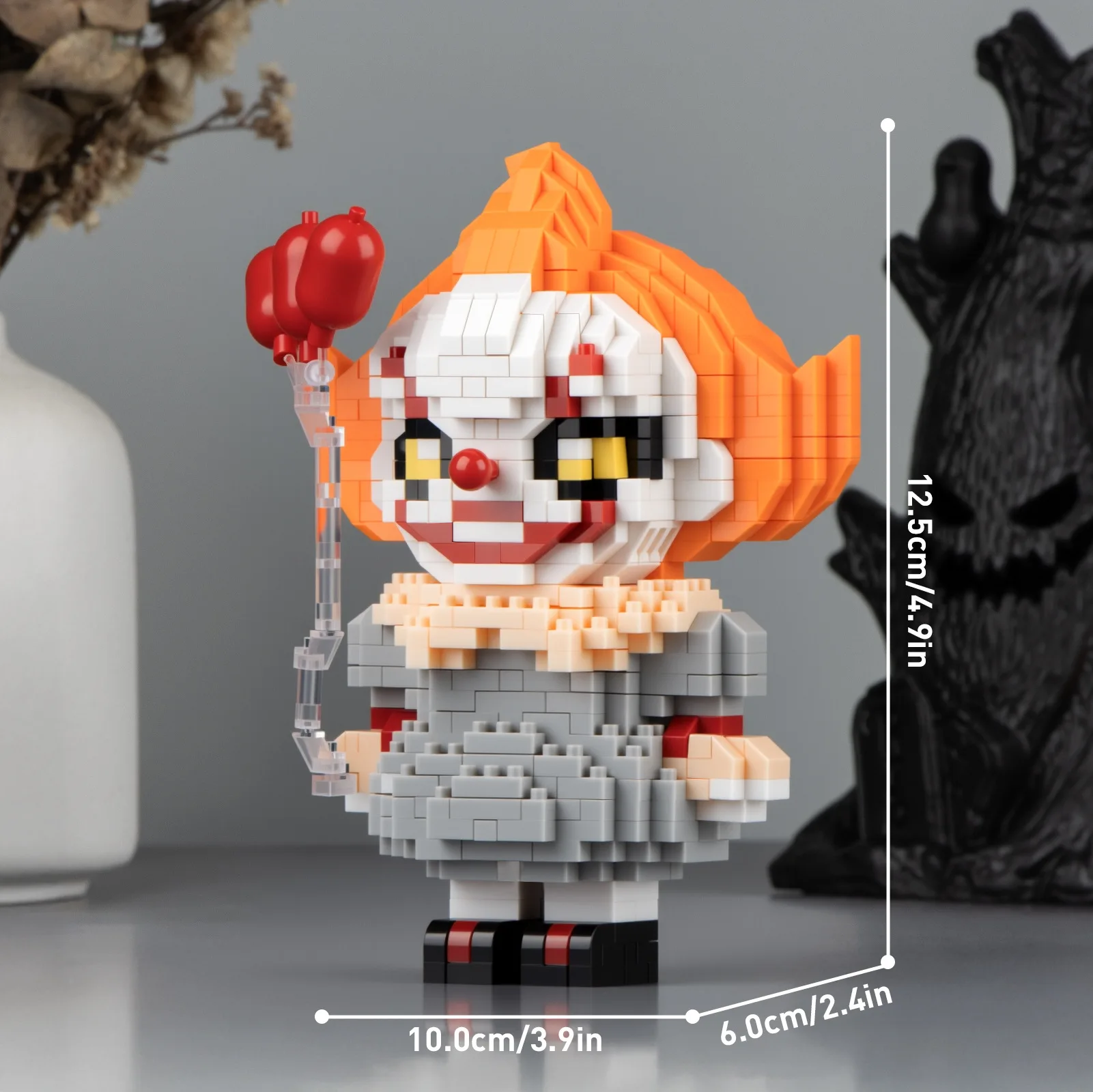 12 cm hohe Partikel-Bausteine, Montagespielzeug, Mini-Tischdekoration, Raumdekoration, Halloween, Weihnachten, Anime, Cartoon, Kawaii – Detail 6