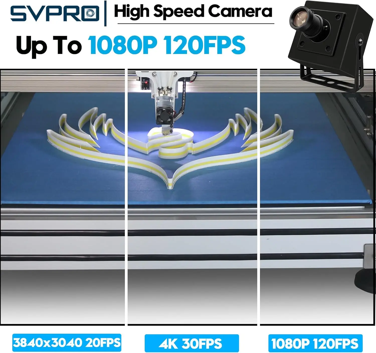 ELP 12MP USB Camera 4K 30fps 1080P 120fps High Speed Webcam M12 Lens UVC Computer Lightburn Camera for Windows Linux Mac