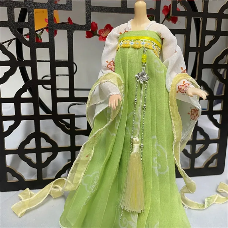 1/6 Maßstab Chinesisches Antikes Kleid in Verschiedenen Stilen Trägerloses Feenkleid mit Weiten Ärmeln Hanfu für 12-Zoll-TBL-BJD-Actionfigurenkörper – Detail 2