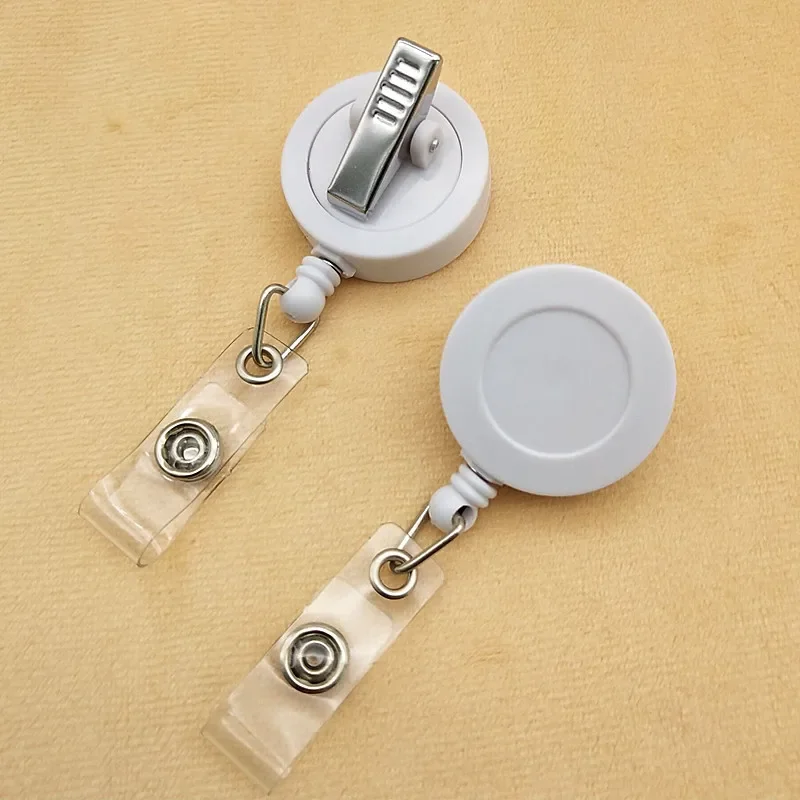 

10 Pieces Black White Cute Badge Reel Retractable Card Holder Nurse Exhibition Enfermera Girl And Boy Name Card