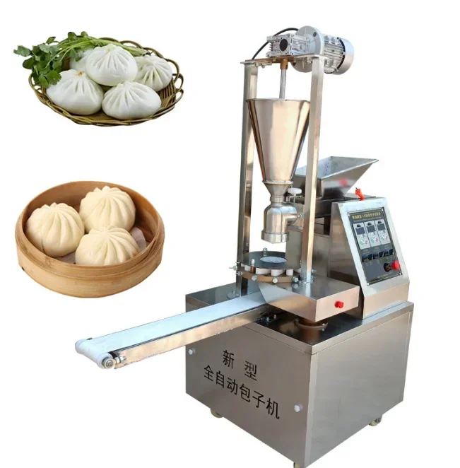 

Stainless Steel Automatic Steamed Bun Baozi Momo Machine Soup Dumpling Machine Steamed Momo Bao Buns Making Machine