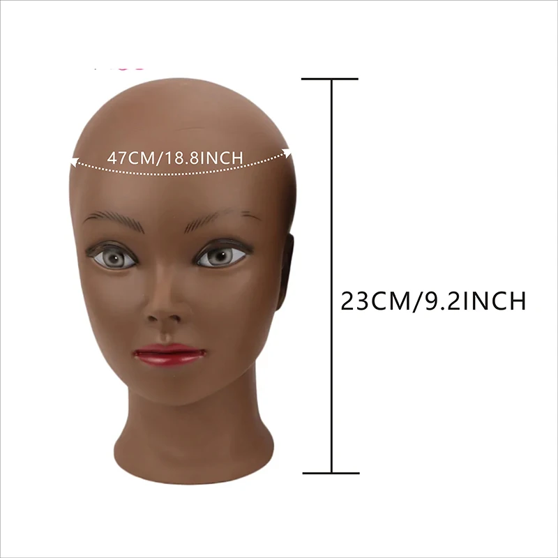 H&STAR Training Head  Popular Cosmetology Bald Mannequin Heads For Makeup Practice Wig Making Hats Display image 3