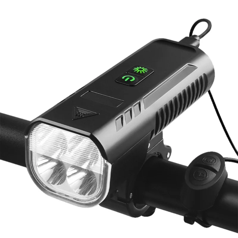 

Bike Front Light With Horn 1000 Lumens USB Rechargeable Bicycle Headlight Waterproof Cycle Night Riding Light Lamp 8 Lighting