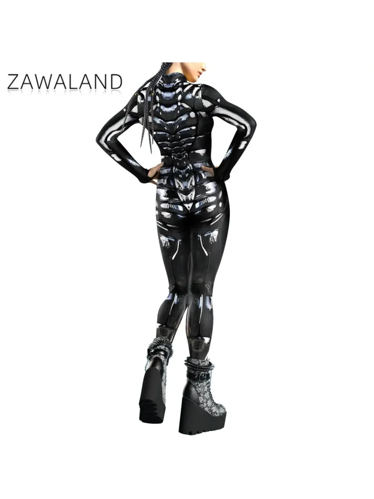 زي بدلة جسم تنكري للنساء ، تكنولوجيا المستقبل ، روبوت البونك ، طباعة الملمس الملونة ، زينتاي ، بدلة جسم ، زي هالوين ، ملابس