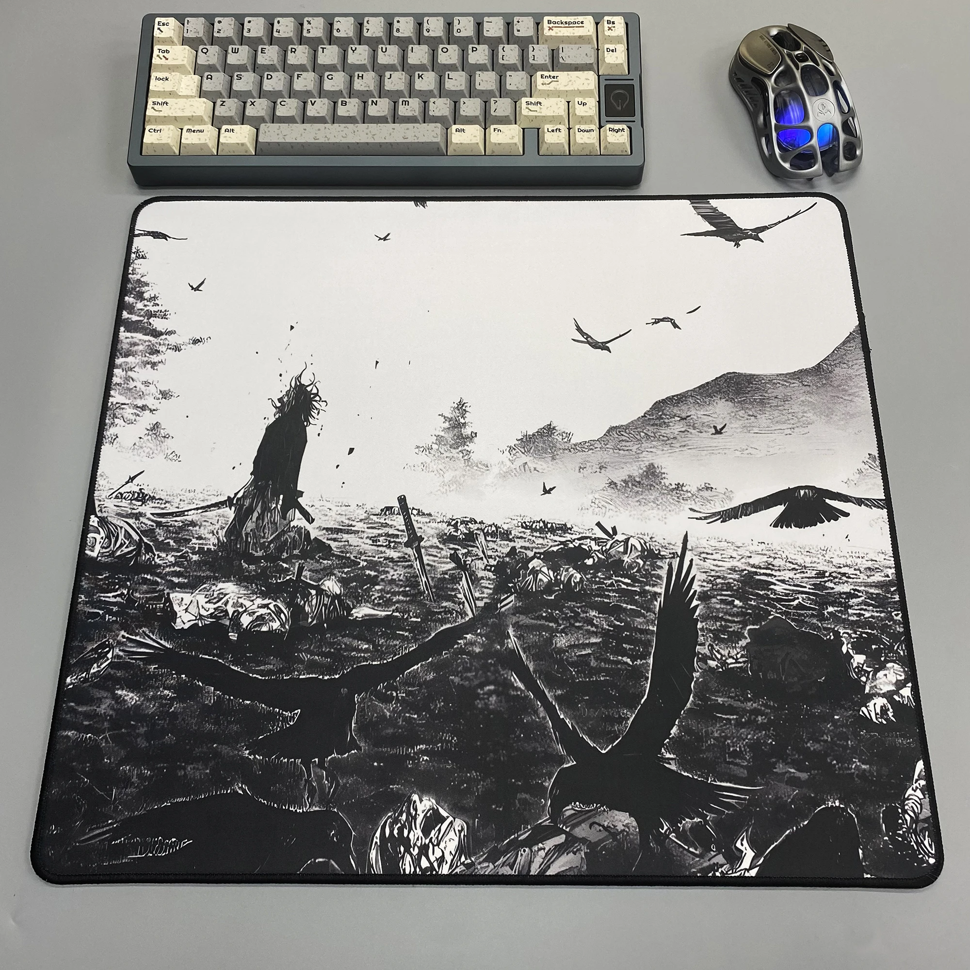 Imagem -04 - Premium Velocidade Raven Mouse Pad para Gamer Jogo de E-sports Jogo Profissional Mousepad Tapete de Mesa de Superfície Ultrafino 40x45cm