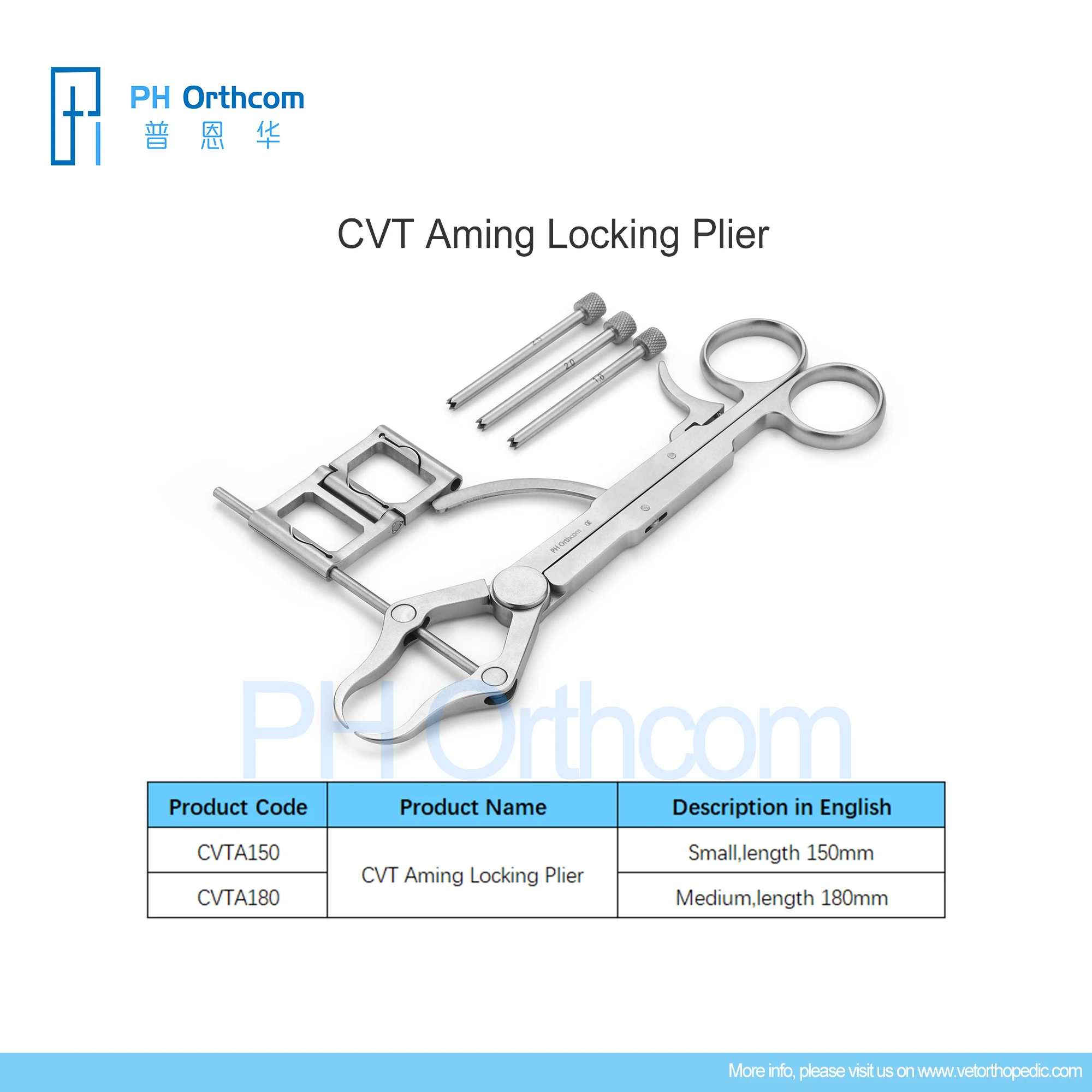 CVT Aming Locking Plier Veterinary Orthopedic Instrumentation for Pet Care Medical Devices and Tools