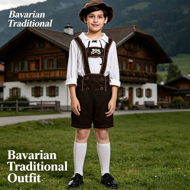 

Children's June 1st Festival Boys' Performance Costume Beer Festival German Folk Costume Drama Stage Performance Costume