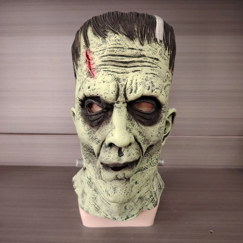 

New Hot sale Halloween Frankenstein Cosplay costumes Makeup ball mask latex DIY ghostface adult children Scary Helmet toy Gifts