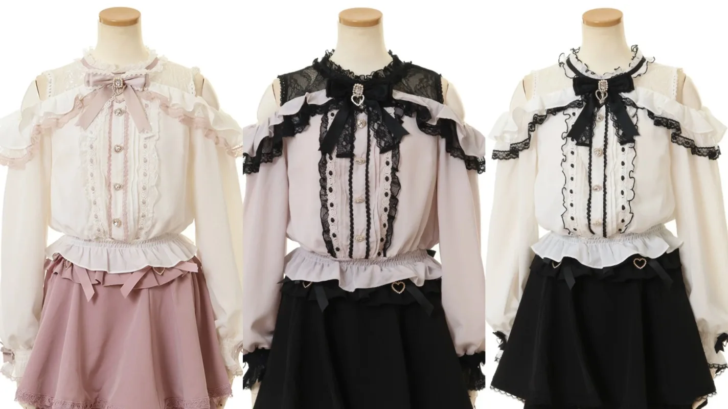 Autumn Top Classic Off-Shoulder Bowknot Shirt New Japanese Sweet Cute Long Sleeves Blouse Kawaii Clothes Y2k Blusas De Mujer